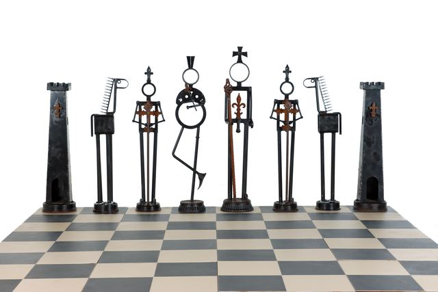 Marvin Avenue Chess Club: sculpture by Hardy Jones