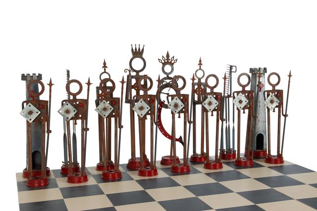 Marvin Avenue Chess Club: sculpture by Hardy Jones