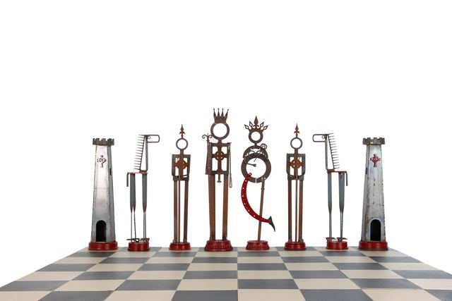 Marvin Avenue Chess Club: sculpture by Hardy Jones