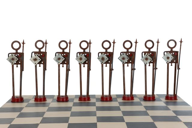 Marvin Avenue Chess Club: sculpture by Hardy Jones