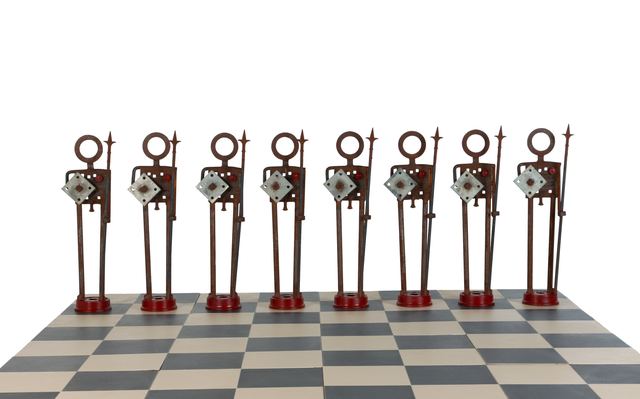 Marvin Avenue Chess Club: sculpture by Hardy Jones