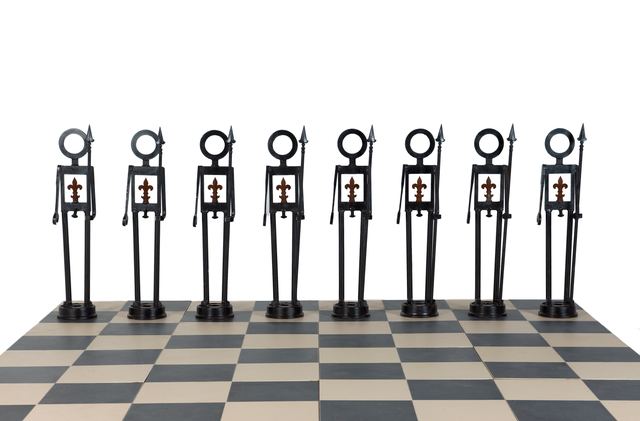 Marvin Avenue Chess Club: sculpture by Hardy Jones
