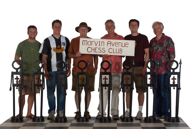 Marvin Avenue Chess Club: sculpture by Hardy Jones