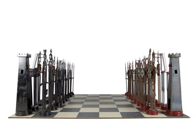 Marvin Avenue Chess Club: sculpture by Hardy Jones