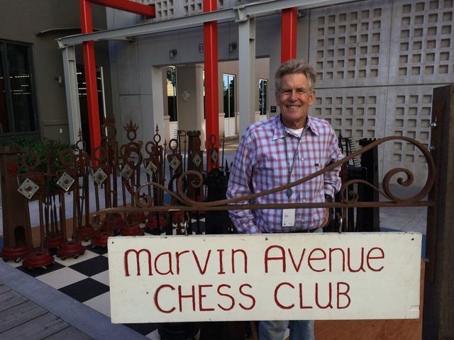 Marvin Avenue Chess Club: sculpture by Hardy Jones
