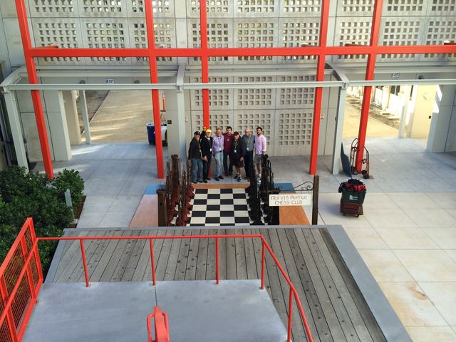 Marvin Avenue Chess Club: sculpture by Hardy Jones