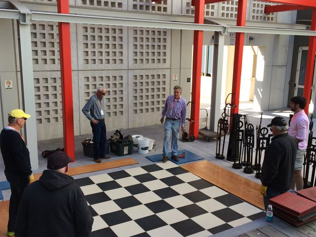 Marvin Avenue Chess Club: sculpture by Hardy Jones