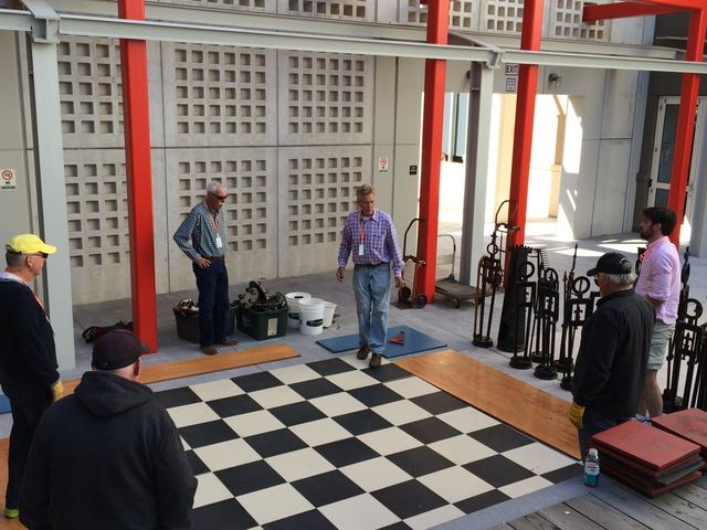 Marvin Avenue Chess Club: sculpture by Hardy Jones