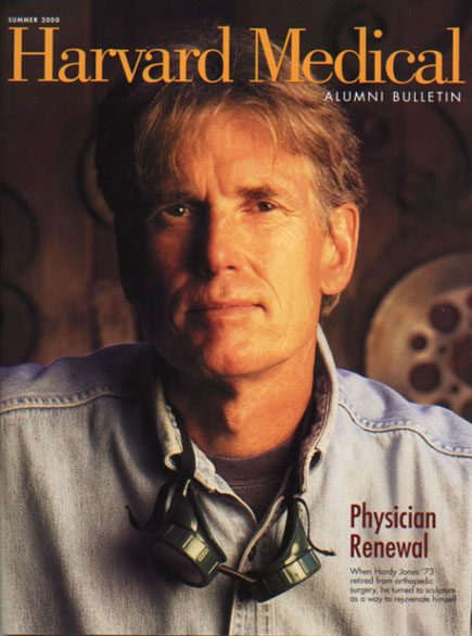 Hardy Jones on the cover of the Harvard Medical Alumni Bulletin, Summer 2000
